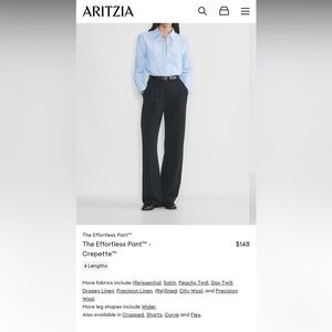 Aritzia Effortless Pant, Size 0 Tall, Black, Great condition